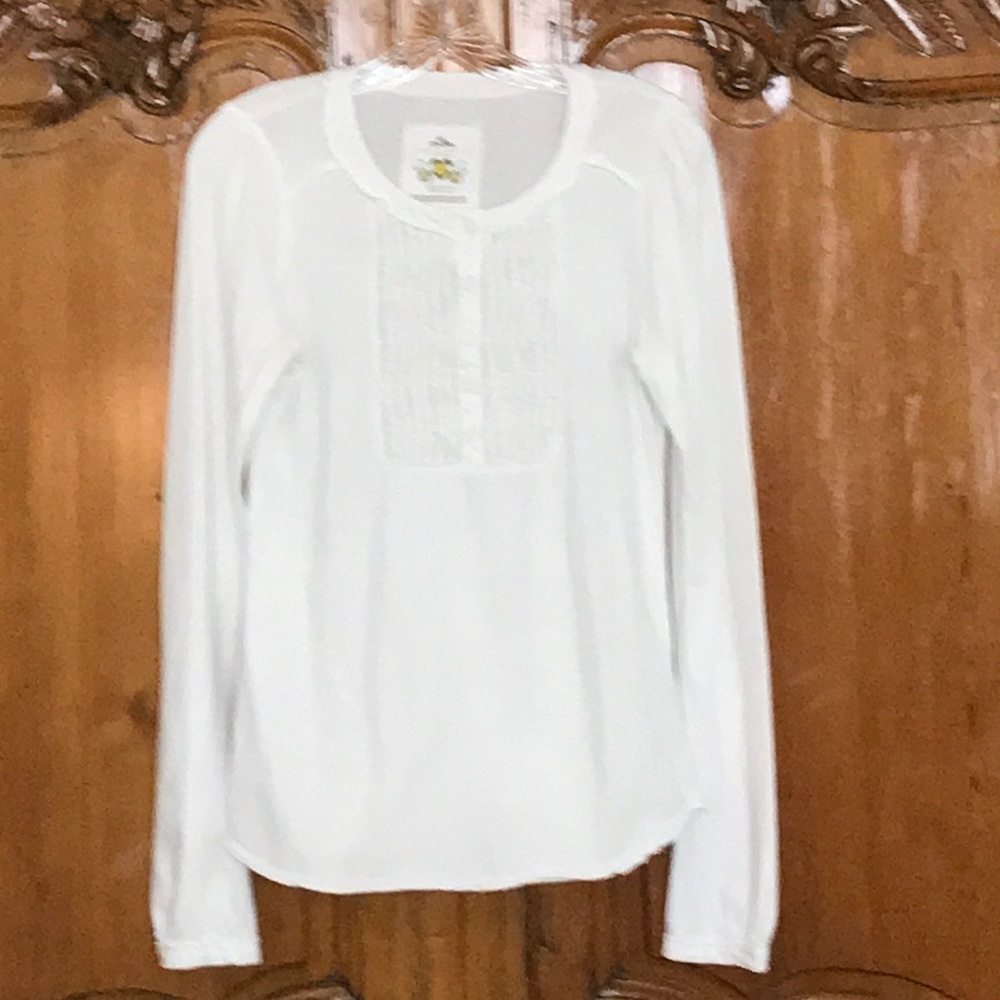 Sanctuary Clothing Quarter Button Tuxedo Front Top